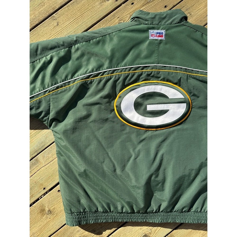 Vintage 90s Nike NFL Green Bay Packers Jacket XXL Team Pro Line Swoosh - Picture 10 of 16